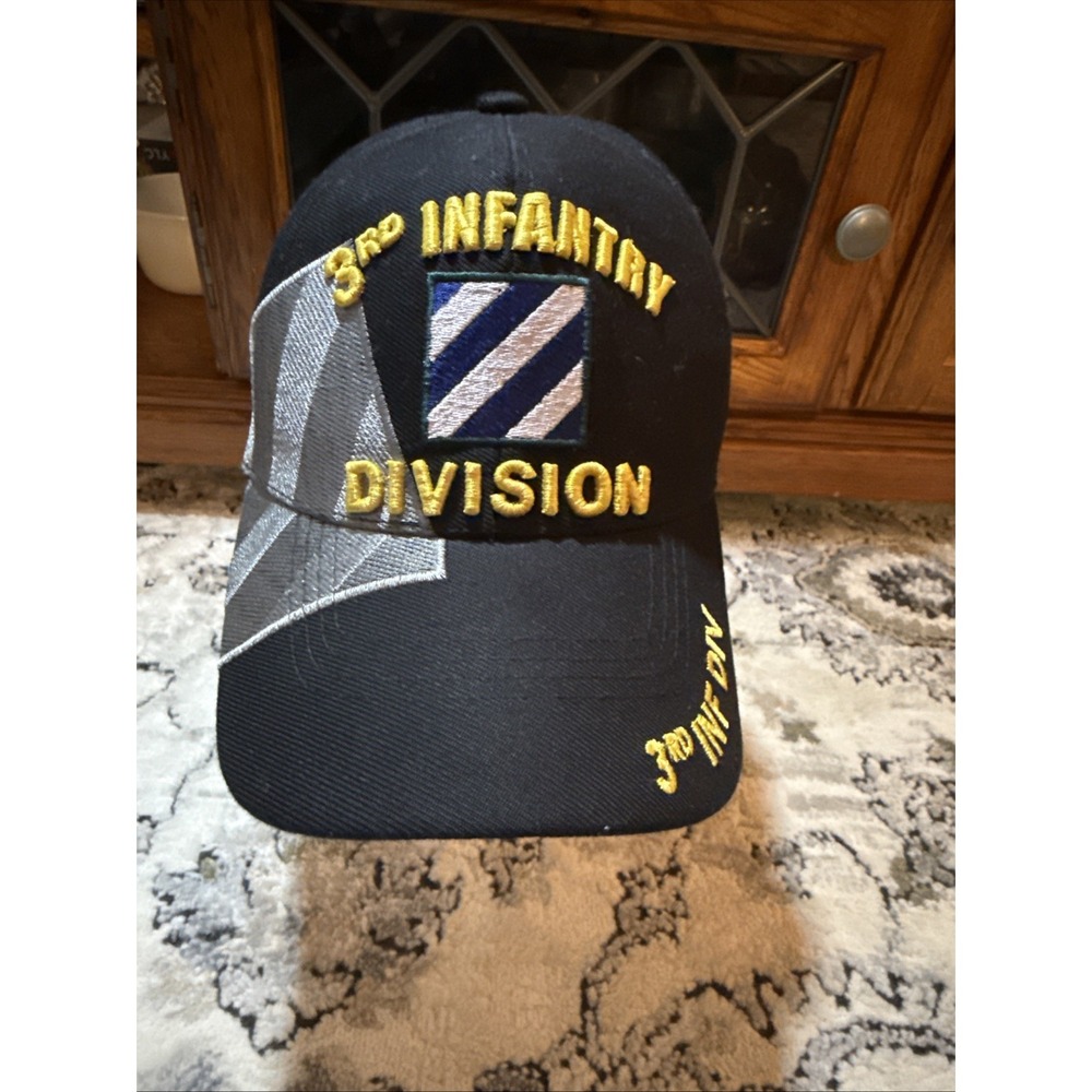 3rd Infantry Division Rock Of The‎ Marne Hat Black Cap Embroidery Brand New